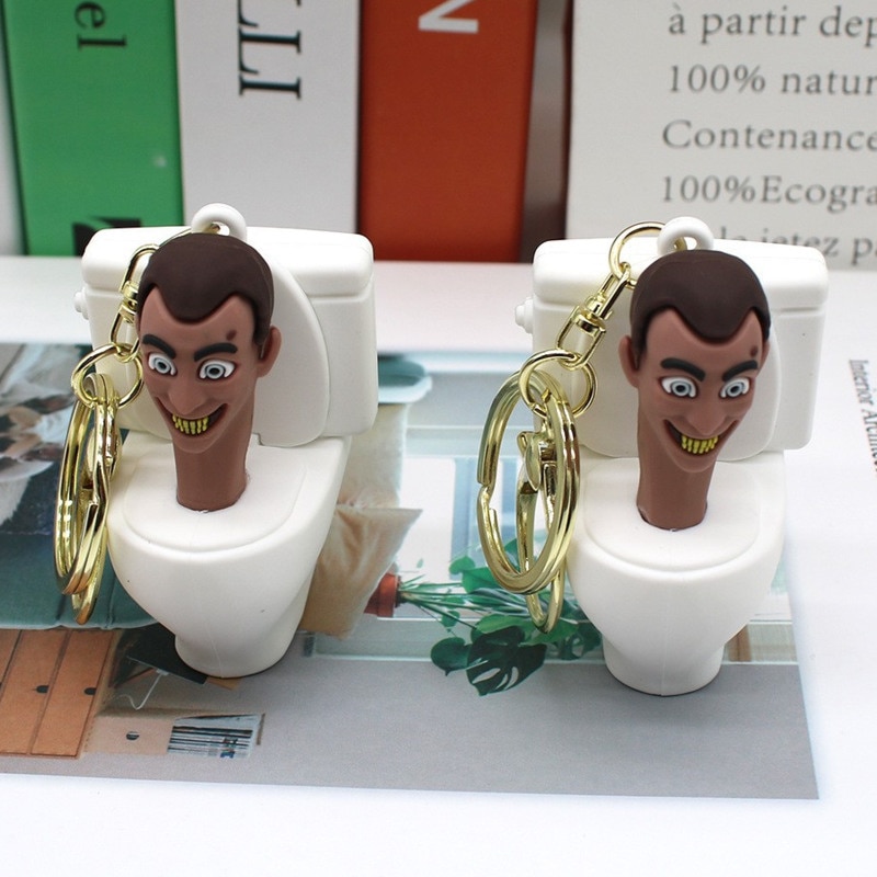 2pcs Skibidi Toilet Keychain Toilet Man VS Camara Man Doll Keyring Fashion Skibidi Bop Bop Yes - Skibidi Toilet Plush